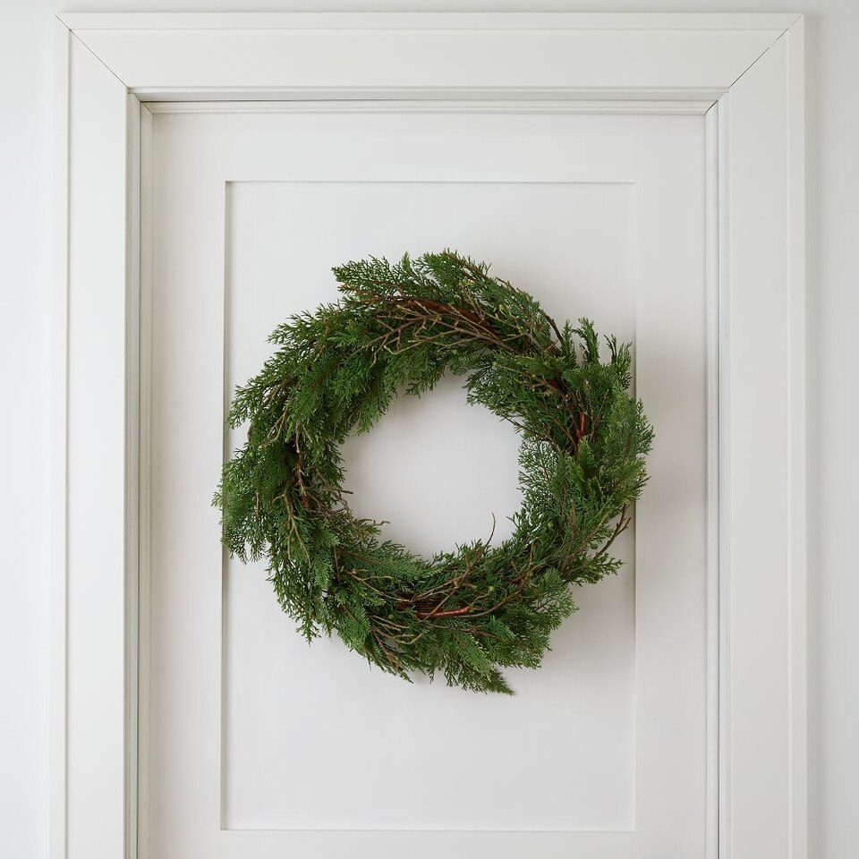 Faux Cypress & Juniper Wreath West Elm UK